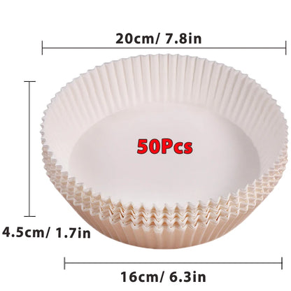 CrispyLiners™ – Non-Stick Papers for Air Fryer