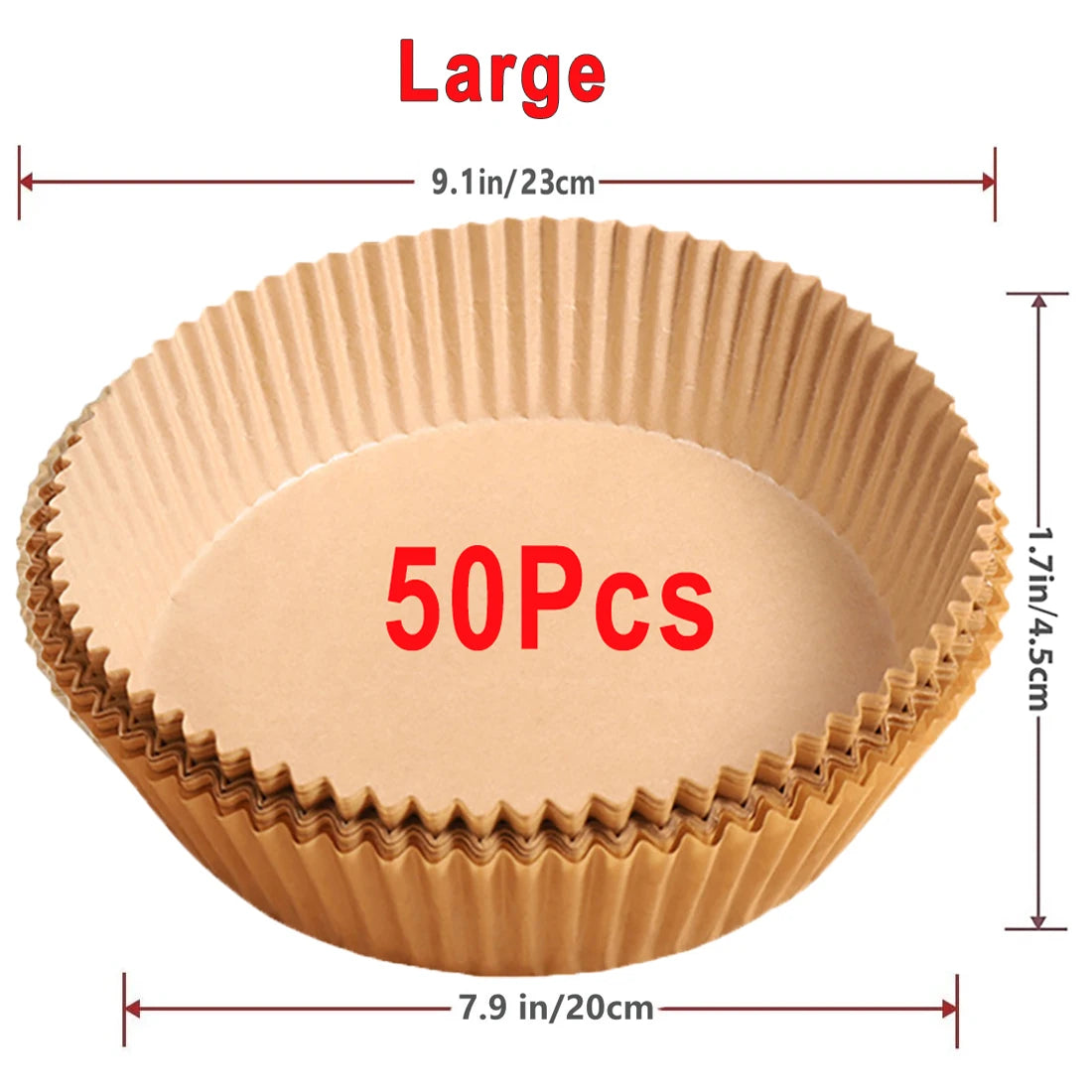 CrispyLiners™ – Non-Stick Papers for Air Fryer