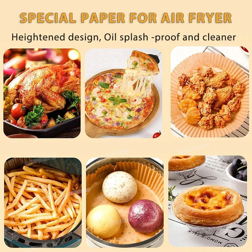 CrispyLiners™ – Non-Stick Papers for Air Fryer