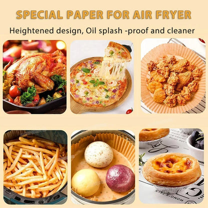 CrispyLiners™ – Non-Stick Papers for Air Fryer