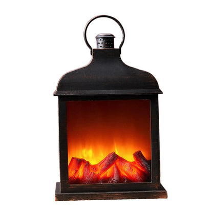 LED Simulated Flame Fireplace Lamp – Retro Decorative Light
