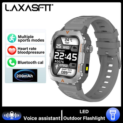 LAXASFIT 2024 Smartwatch with Bluetooth Call & Health Monitoring