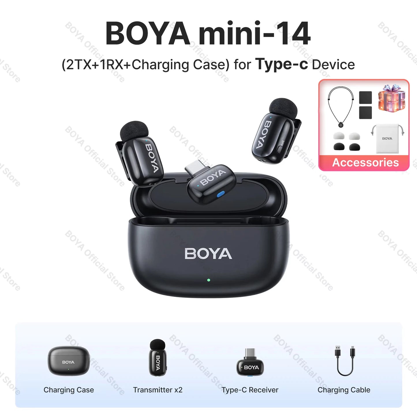 BOYA Mini Wireless Lavalier Microphone for iOS & Android