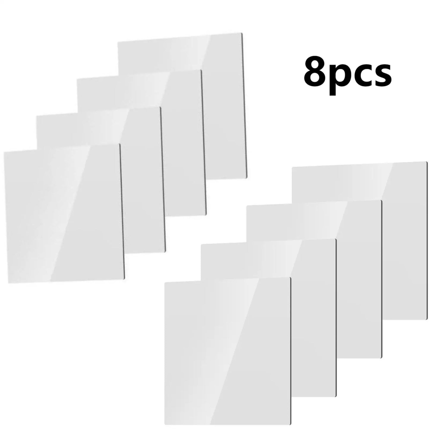 4/8Pcs Acrylic Mirrors Set Self Adhesive Mirror Tiles 2mm Thick Flexible Unbreakable Mirror Sticker Square Mirror Wall Stickers